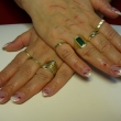 b�l� gel + s�tka + zdoben� lakem